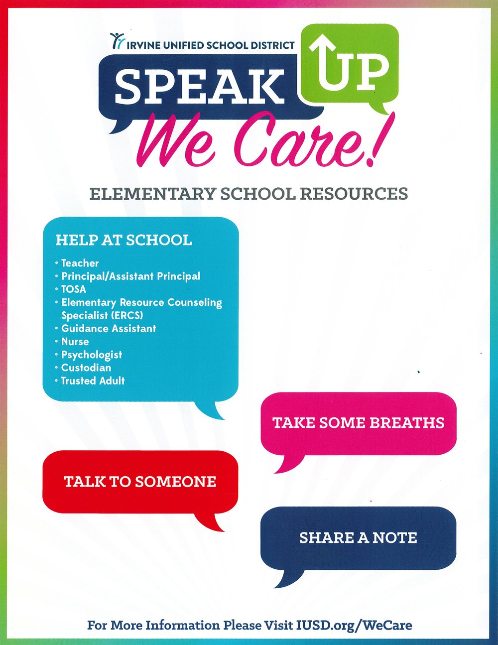 Speak up we care